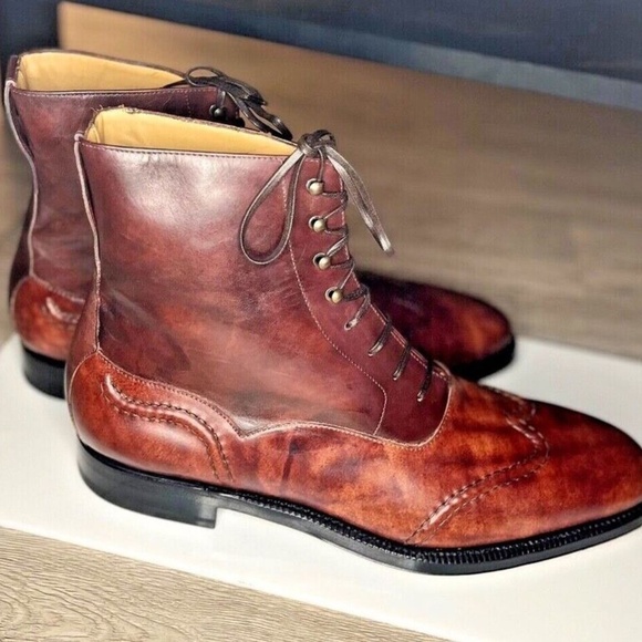 Maison Koly X Bonafe Kolyseum Boots Cordovan Museum Leather - Picture 3 of 6